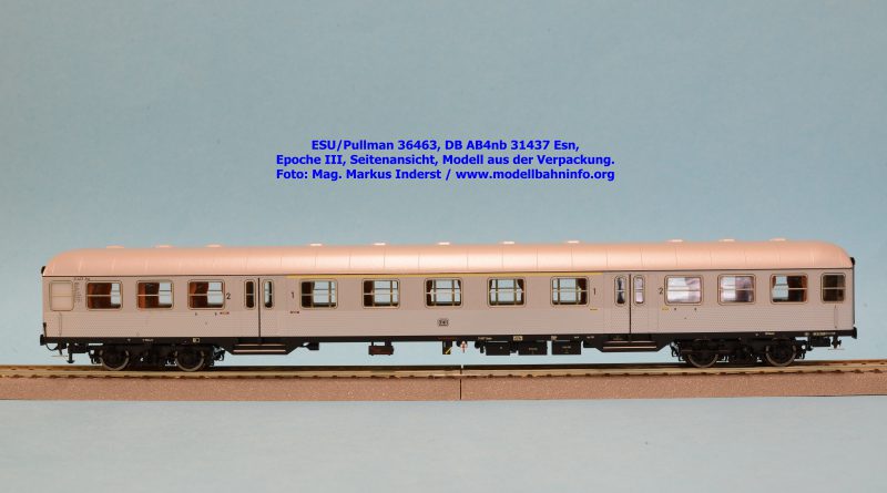DB H0 ESU 36463 Personenwagen Silberling AB4nb-59 1./2.Kl